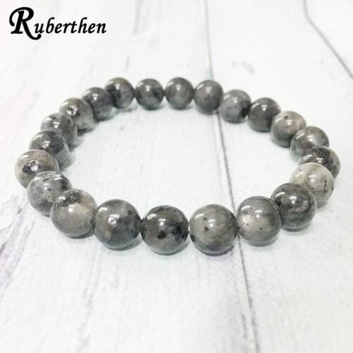 Ruberthen 2019 New Design Gray Labradorite Bracelet High Quality Natural Stone Bracelet Yoga Balance Bracelet
