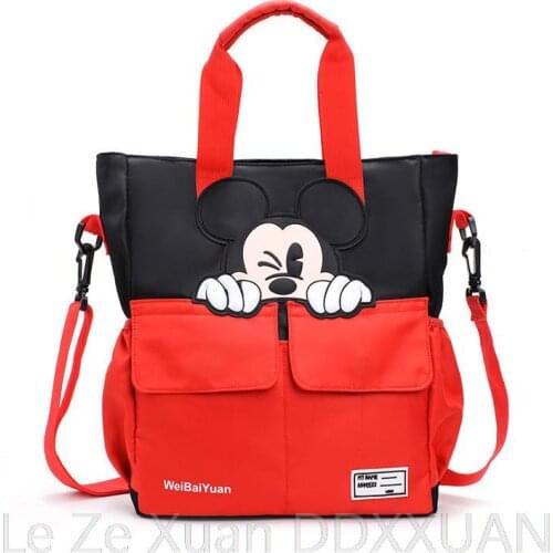 Disney Mickey mouse school tutor bag school student bag canvas childrens messenger shoulder bag boys girls handbags