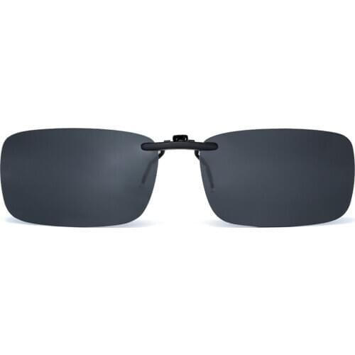 Rectangle Polarized Clip On Sunglasses Women Men Filp up Sunglasses for Prescription Glasses UV400