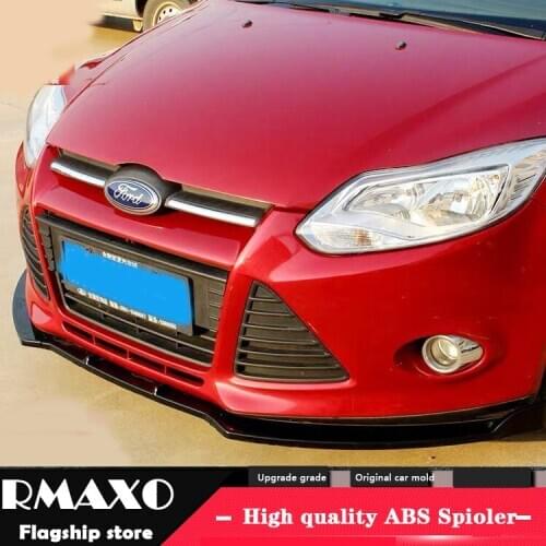 For Ford Focus Body kit spoiler 2012-2014 For Ford Focus ABS Rear lip rear spoiler front Bumper Diffuser Bumpers Protector