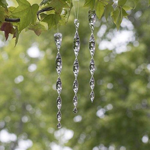 Effective Silver Bird Repellent Reflective Scare Rod with Hanging Hooks Protection Agricultural Tool 29cm Garden Supplies