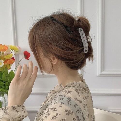 Candy Color Hair Claw Clips Large Size Barrettes For Women Hair Clip Crab Hair Clamp Ponytail Clip Hair Styling Hair Accessories