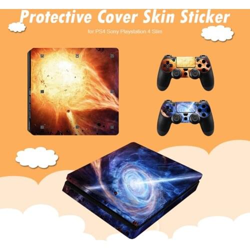 Protective Cover Skin Sticker for PS4 Slim Decal Game Console + Camepad Stickers Controller Cover Skin For Sony Playstation 4