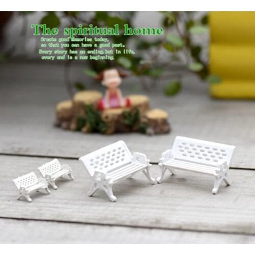 ZOCDOU 1 Piece Park Bench Chair Sill Building Pattern Small Statue Decoration Accessories Miniature Toys Decor Crafts Figurines