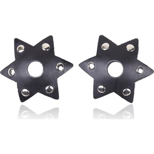 Sexy Women 1pair Cowhide Studded Nipple Cover Protector Reusable Breast Wear Silicone Nipple Pasties Bra Pads Chest Stickers