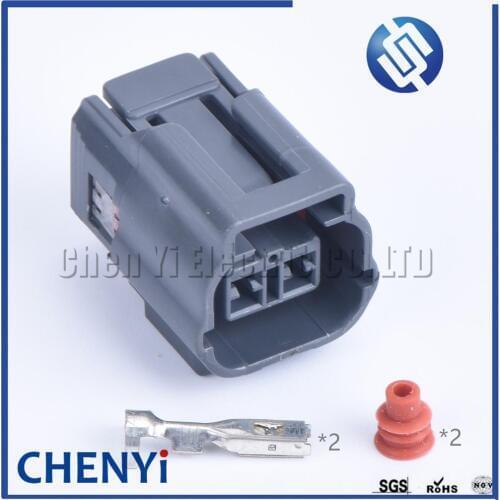 5 Sets Auto connectors wire harness plug housing Gray 2 Pin waterproof (2.2) female, including terminals 6189-0640 6181-0437