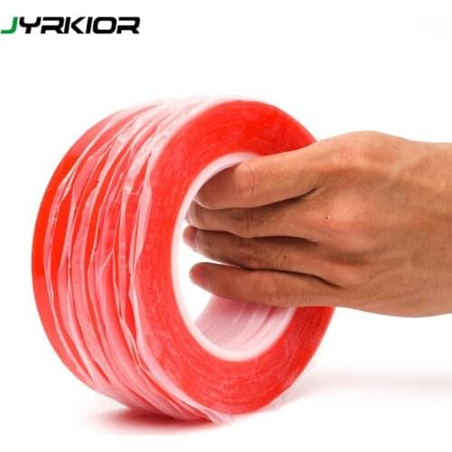 50M Strong Double-Sided Adhesive Strength Seamless Transparent Waterproof High Temperature PET Red Film Clear Acrylic Tape