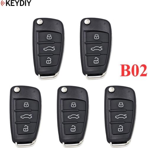 5 PCS, Original 3 Buttons Universal KEYDIY B02 A6 Style Remote Control Key B-Series for KD-X2 KD900 ,URG200 MINIKD