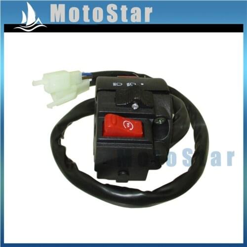 8 Wire 3 Fuction Left Handle Switch Control Assembly For ATV Quad Motorcycle