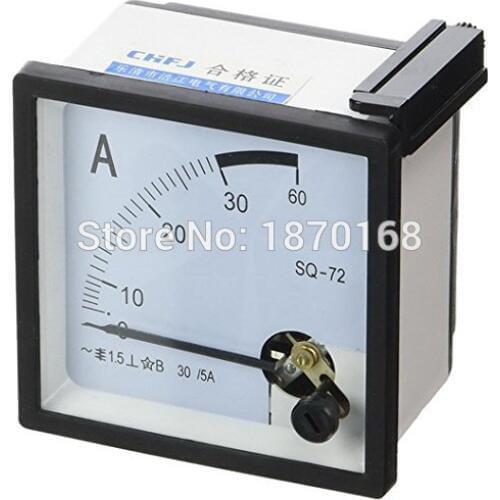 SQ-72 AC 0-30A 30A/5A SQ72 Square Panel Meter Gauge Current Analogue Analog Ammeter 72*72mm