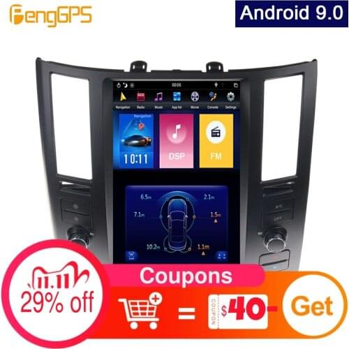 Android 9.0 Car Navigation Stereo For Infiniti FX35 for FX45 2004-2008 Multimedia Head Unit Audio Car DVD Player 10.4 inch IPS