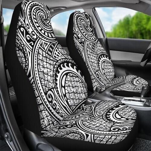 Automobile Seat Covers 2 pc Print Car Front Seat Protectors Waterproof Car Interior Decor