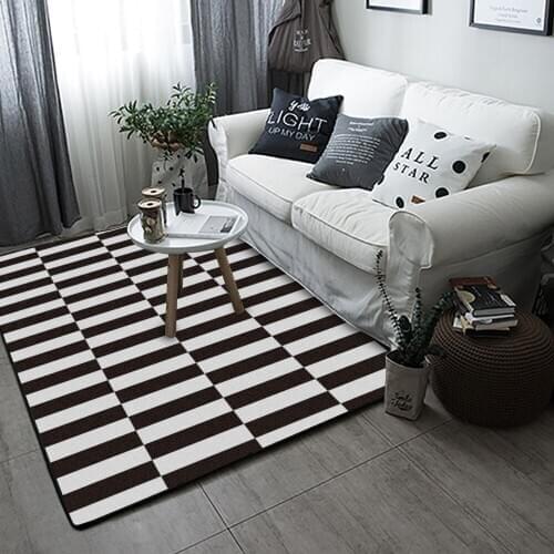 Black and white fashion modern carpet for livingroom bedroom rug velvet non-slip hallway carpet floor MATS kids room tapete