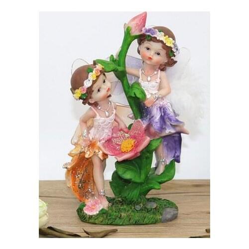 LUCKY HOME FURNISHING CRAFTS CRAFT RESIN FLOWER FAIRY FIGURE ORNAMENT LIVING ROOM SHOP WINDOW DECORATION WEDDING GIFTS