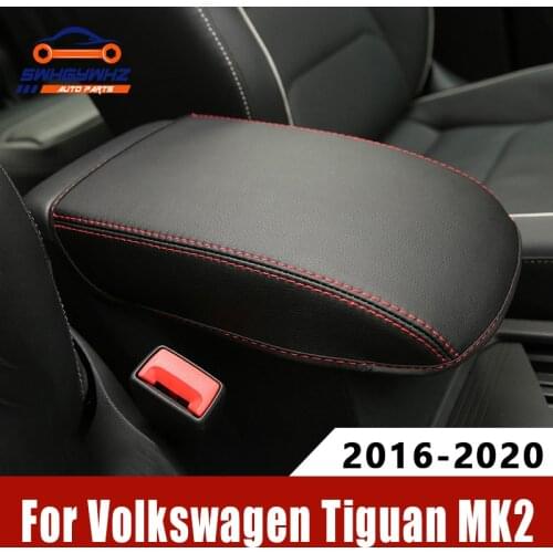 For Volkswagen VW Tiguan mk2 2016-2018 2019 2020 Armrest Console Pad Cover Cushion Support Box Armrest Top Mat Liner Car Styling