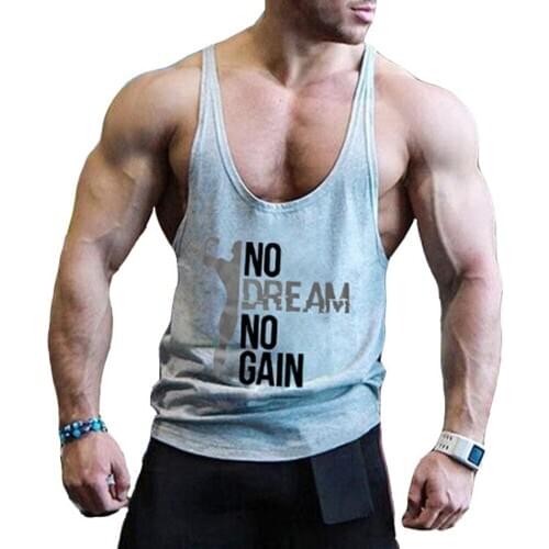 Hirigin 2020 New Brand Men Sports Shirts Gym Muscle Bodybuilding Sleeveless Tank Tops Loose Singlet Fitness Letter Print Vest