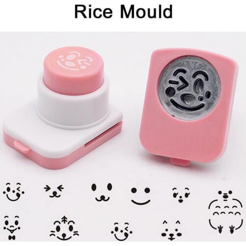 Kitchen Cartoon Rice Ball Molds DIY Smiling Face Shape Sushi Maker Mould Seaweed Cutter Rice Ball Bento Decoration