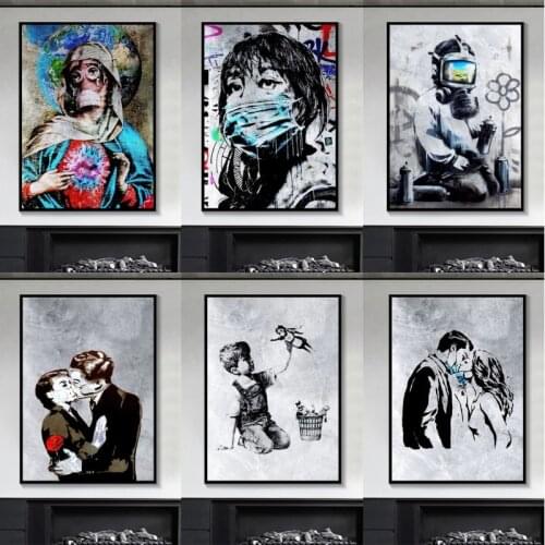 Banksy Game Changer Nurse Tribute Canvas Painting Abstract Posters and Prints Wall Art Pictures for Living Room Decor Cuadros