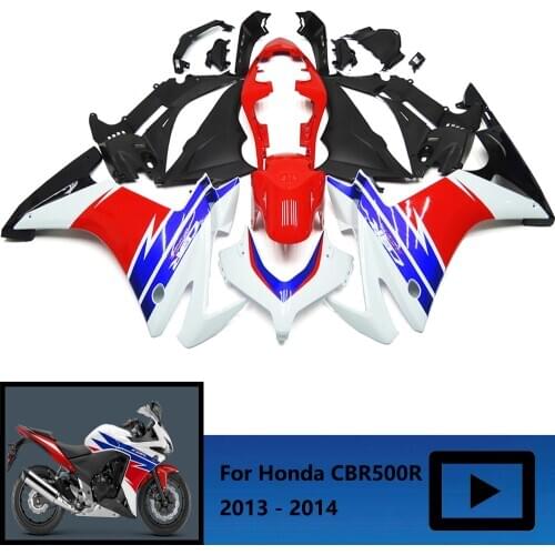 For Honda CBR500R fairing 2013-2014 white red fairing CBR500 RR 14 fairing CBR500 RR 14