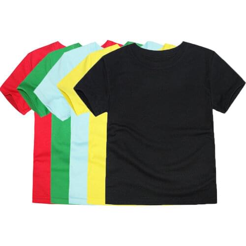 12 colors girls cloth boys girls solid t-shirts kids short sleeves cotton t shirt children summer tees baby tops for 2-14 years