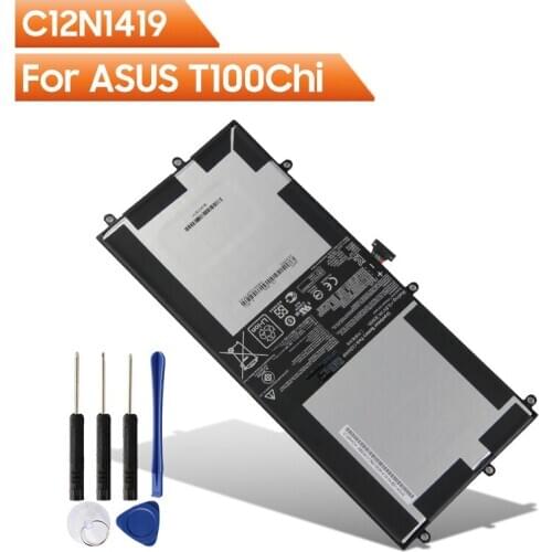 Original Replacement Tablet Battery C12N1419 For ASUS T100Chi T100 Chi Laptop Authentic Rechargeable Tablet Battery 7660mAh