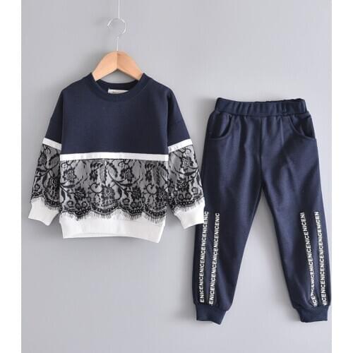 Fall Toddler Girl Clothes Long sleeve Children Teen Clothes Lovely T-Shirt Culottes Legins Girl Set Leisure Tracksuit For Girls