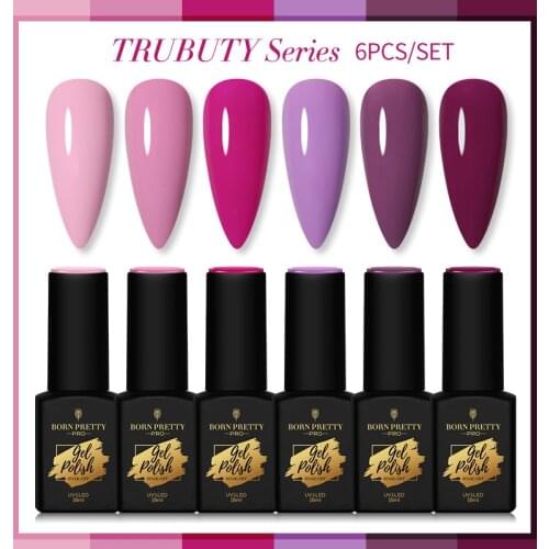 BORN PRETTY Pro 3/6 PCS Gel Nail Polish Set For Manicure Soak Off UV Hybrid Varnish Set Top Coat Reflective Glitter Nail Art Kit