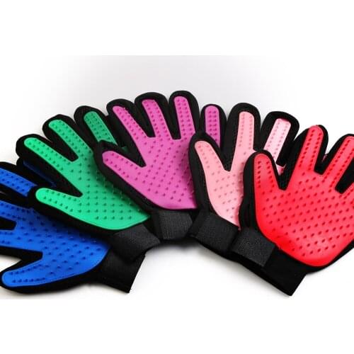 Pet Grooming Glove Silicone Cats Brush Comb Deshedding Hair Gloves Dogs Bath Cleaning Supplies Cleaning Gloves for Cat