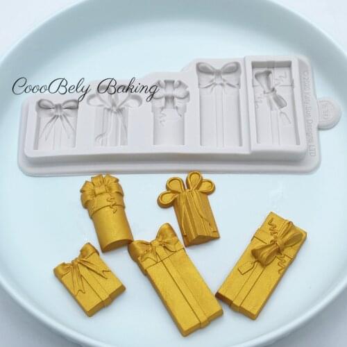 Luyou Gift Box Silicone Cake Mold Fondant Molds Cake Decorating Tools Resin Mold Baking Accessories FM2022