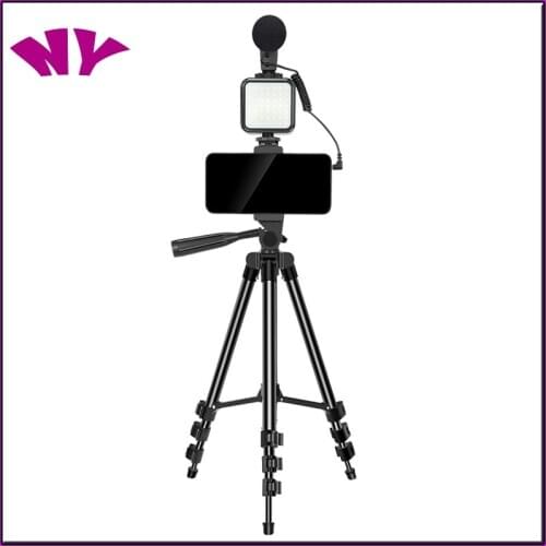 Recording Handle Stabilizer Bracket Professional Phone Video Microphone Light Tripod Kit for Vlogging Photography