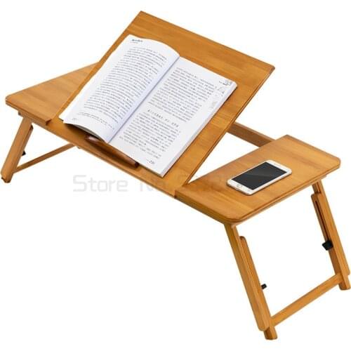 Foldable lifting learning student desk in bed, lazy laptop desk in bedroom