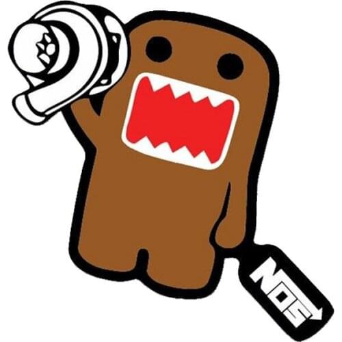 Funny Domo Kun Car Sticker Windshield Bumper Motorcycle Decal High Quality KK Vinyl Cover Scratches Waterproof PVC 12cm X 9.7cm