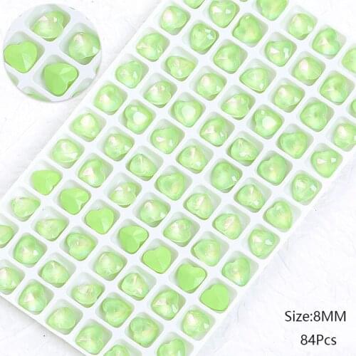 Swarovsky Aurora Mocha Peach Heart Glass Crystal Stone Pointback Crystal Rhinestone Manual Jewelry Making Clothing Accessories