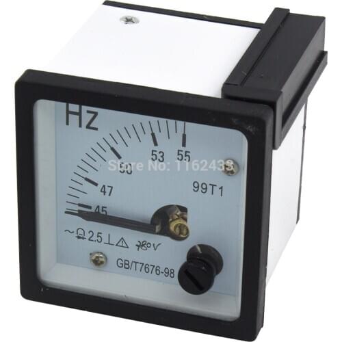 99T1-HZ pointer 48*48 mm AC hertz meter 45-65Hz 380V 220V 48x48mm analog frequency meter