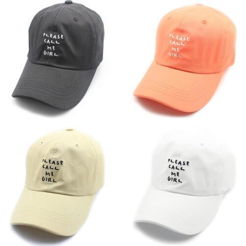 Embroidery Please Call Me Girl Cotton Kpop Hats Dad Hat Men Women Dancing Sport Caps Baseball Cap Adjustable Hiphop Snapback Cap
