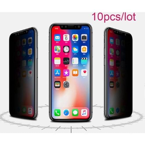 10PS Private Tempered Glass For iPhone12 11 Pro Max 8 7 plus Screen Protector For iPhoneX XS MAX XR Full Cover Protective Film