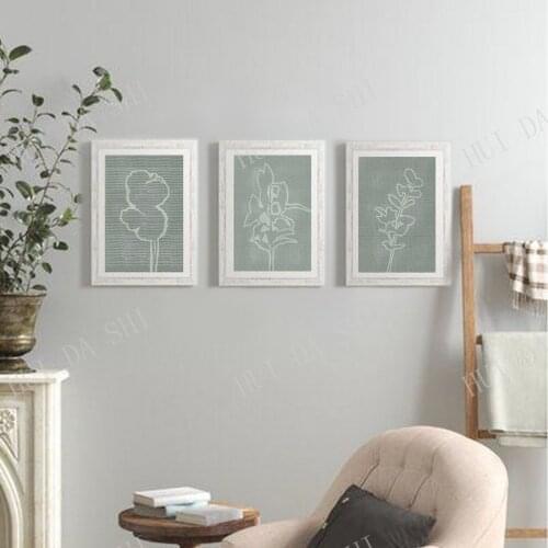 Sage Green Art Prints, set of 3 wall art, vintage inspired nature prints, modern floral art, large wall art