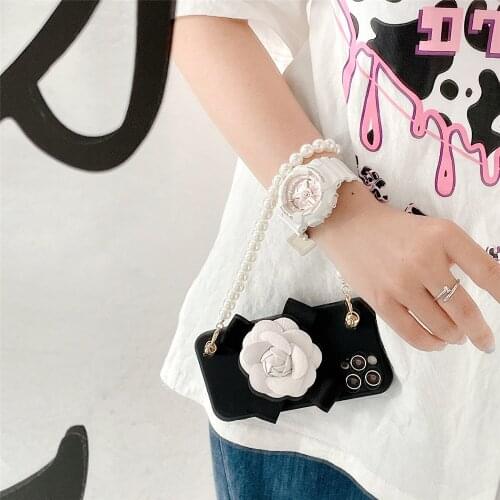 Camellia Pearl Bracelet For OnePlus 7 8 Pro 6T 7T Soft TPU Phone Case