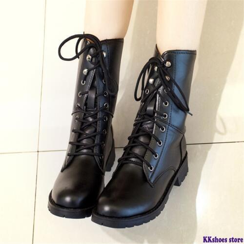 2020 New Arrival Combat Military Boots Womens Motorcycle Gothic Punk Combat lovers Boots Female Shoes Size 35-42