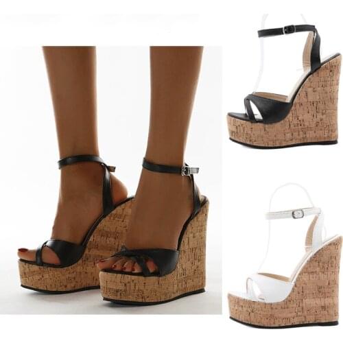 2021 New Slope Heel Ladies Casual Comfortable Fashion Open-toed Sandals Simple Everyday Elegant Ladies Sandals Party Shoes