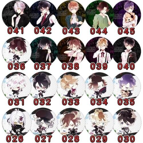 1pcs 58MM DIABOLIK LOVERS Shu Reiji Kanato Badge Brooch Buttons Icons