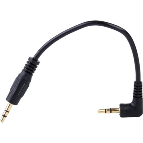 1pc Audio Cable Male to Male L Right Angle 90 Degree 3.5mm Jack Car Aux Auxiliary Headphone Adapter Cord
