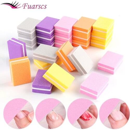 25pcs Mini Nail Sponge Nail File Buffer Block Buffing Sanding Professional Nail Tools Double sided Pedicure Manicure Small File