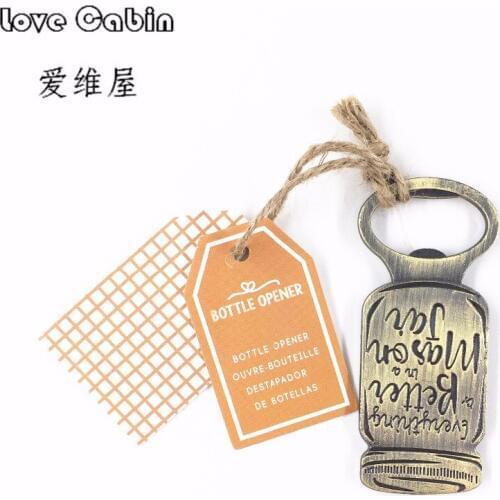 Bottle shape Metal Bottle Opener 10pcs Wedding favor festival party supplies travel souvenirs Christmas gift