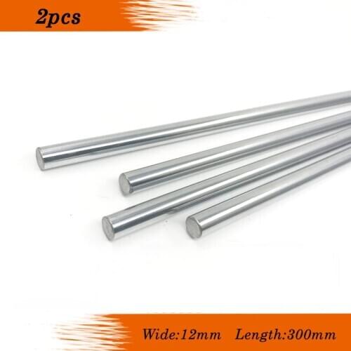 2pcs 12mm 12x300 linear shaft 3d printer 12mm x 300mm Cylinder Liner Rail Linear Shaft axis cnc parts 12*300mm