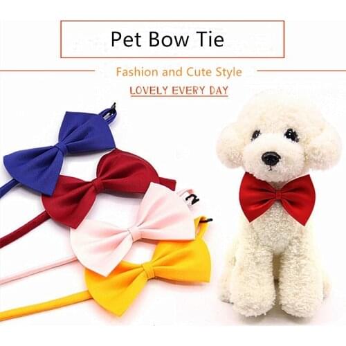 1PC Pet Dog Cat Bow Tie Domestic Adjustable Necklace for Dogs Cats Accessories Pet Dog Bow Tie Puppy New Pet Bow Tie