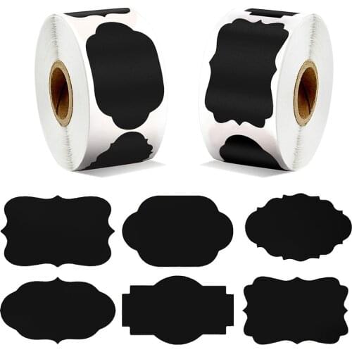 300Pcs/Roll Chalkboard Labels sticker for Household kitchen Jars Stickers Removable Waterproof Blackboard Sticker Label Decor