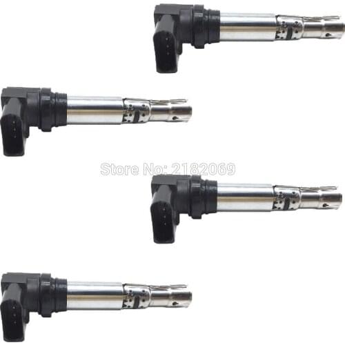 4 X Ignition Coil For Volkswagen VW Beetle Eos Jetta Golf Passat Caddy CC Polo Touran Audi A3 S3 1.6 1.4 0986221023 ,036905715A