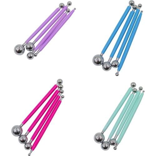 4 Pcs Cake Tools Modelling Stainless Steel Ball Double Sided 4 Tools Sugar Paste Cake Acessorios Decorating Tools Cake Molds