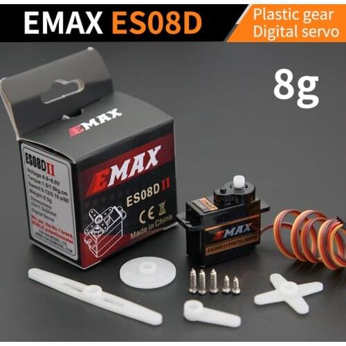 4pcs/lot EMAX ES08D Plastic Digital Micro Servo for RC Helicopter Airplane RC Quadcopter